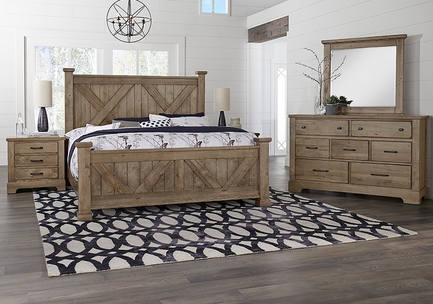 Vaughan-Bassett Cool Rustic Maple 3-Drawer Nightstand is available
